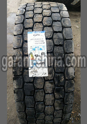 Falken BI-856 (приводная) 315/70 R22.5 154/150L 18PR - Фото протектора с этикеткой на улице